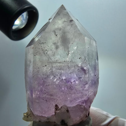Klare Lemurian Phantom Amethyst Spitze Streep Mine, Namibia 52*32*28mm #12950