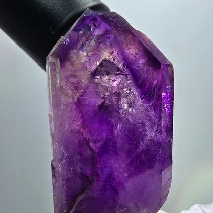 Seltene Skelett Phantom Amethyst Doppelender Spitze Goboboseb Namibia 68*33*29mm #12952