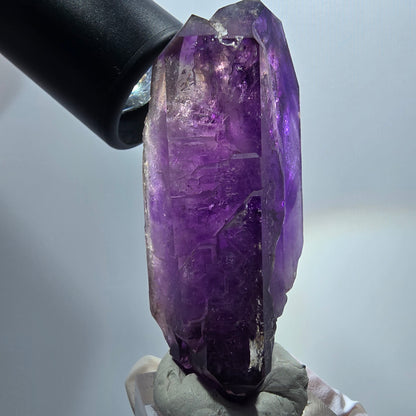 Seltene Skelett Phantom Amethyst Doppelender Spitze Goboboseb Namibia 68*33*29mm #12952
