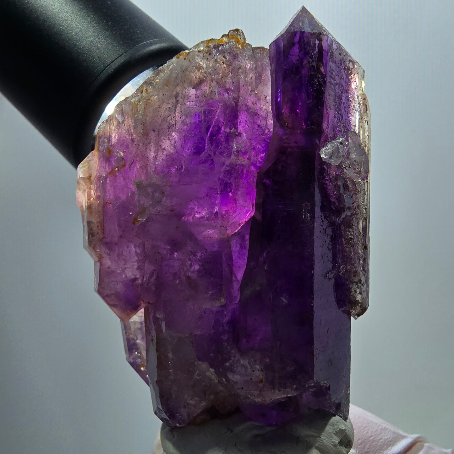 Seltene Skelett Phantom Amethyst Zepter Spitze Goboboseb, Namibia 64*46*30mm #12953