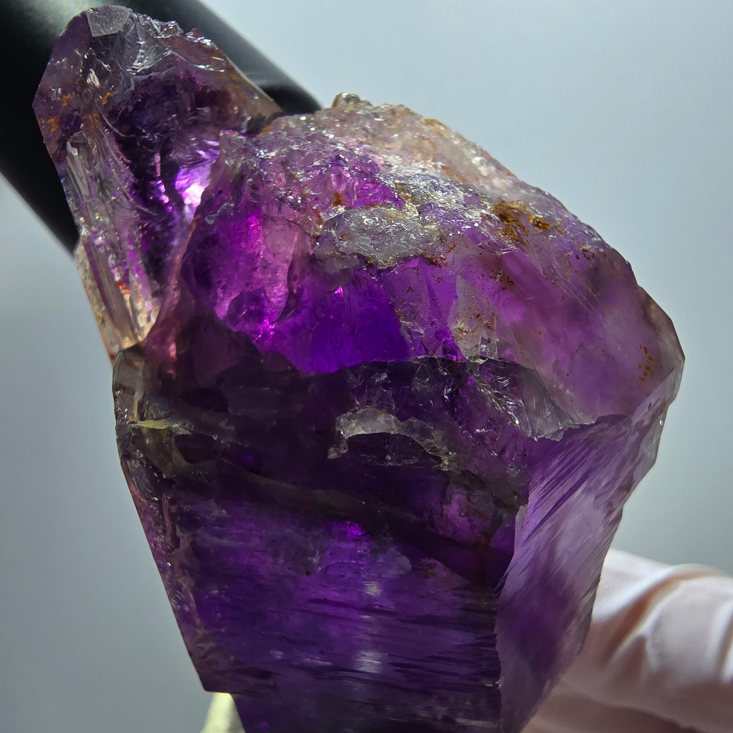 Seltene Skelett Phantom Amethyst Zepter Spitze Goboboseb, Namibia 64*46*30mm #12953