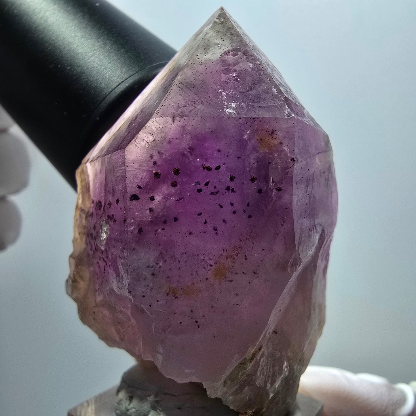 Seltene Skelett Phantom Amethyst Zepter Spitze Goboboseb, Namibia 60*35*36mm #12954
