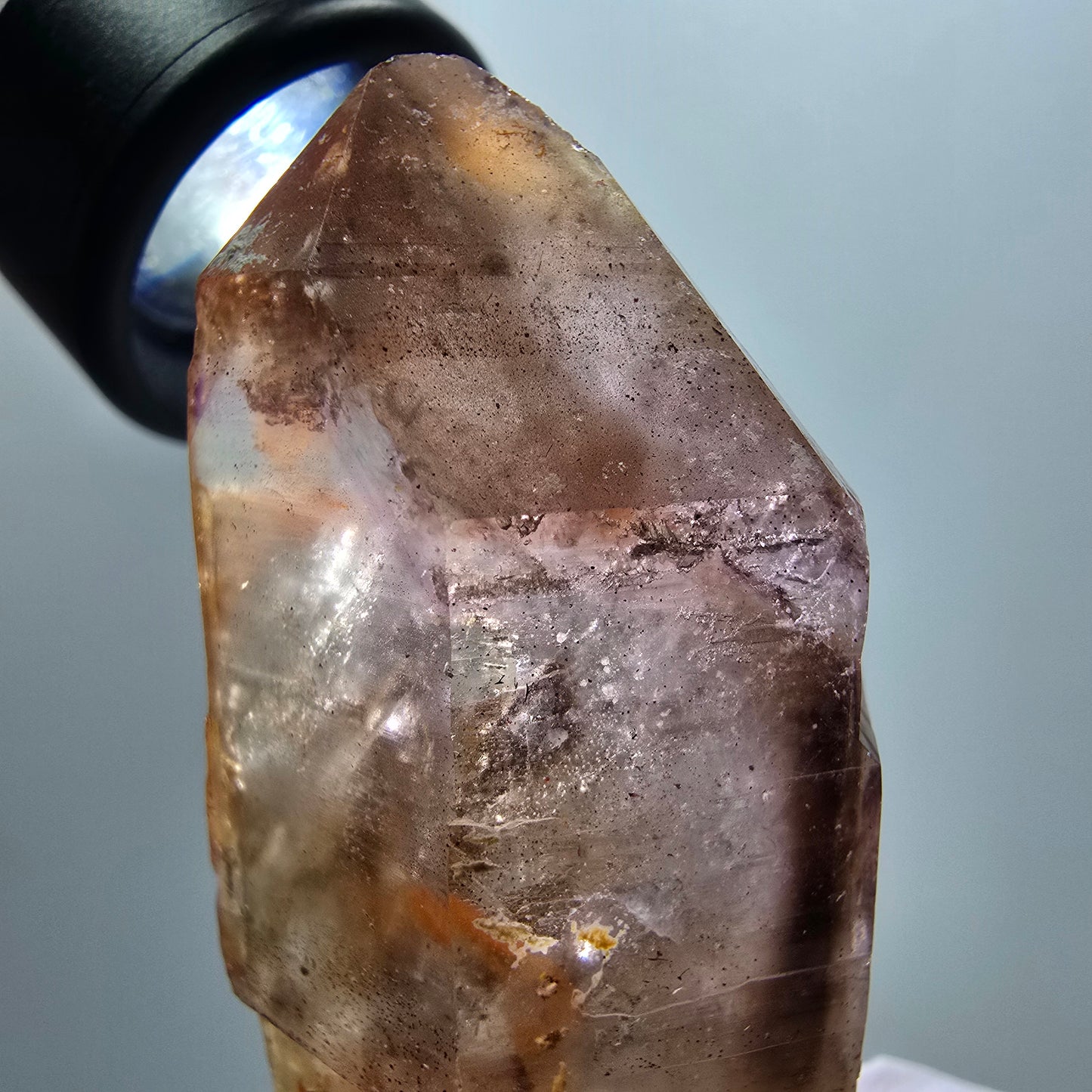 Seltene Skelett Phantom Rauchquarz Doppelender Spitze Goboboseb, Namibia 70*31*19mm #12955