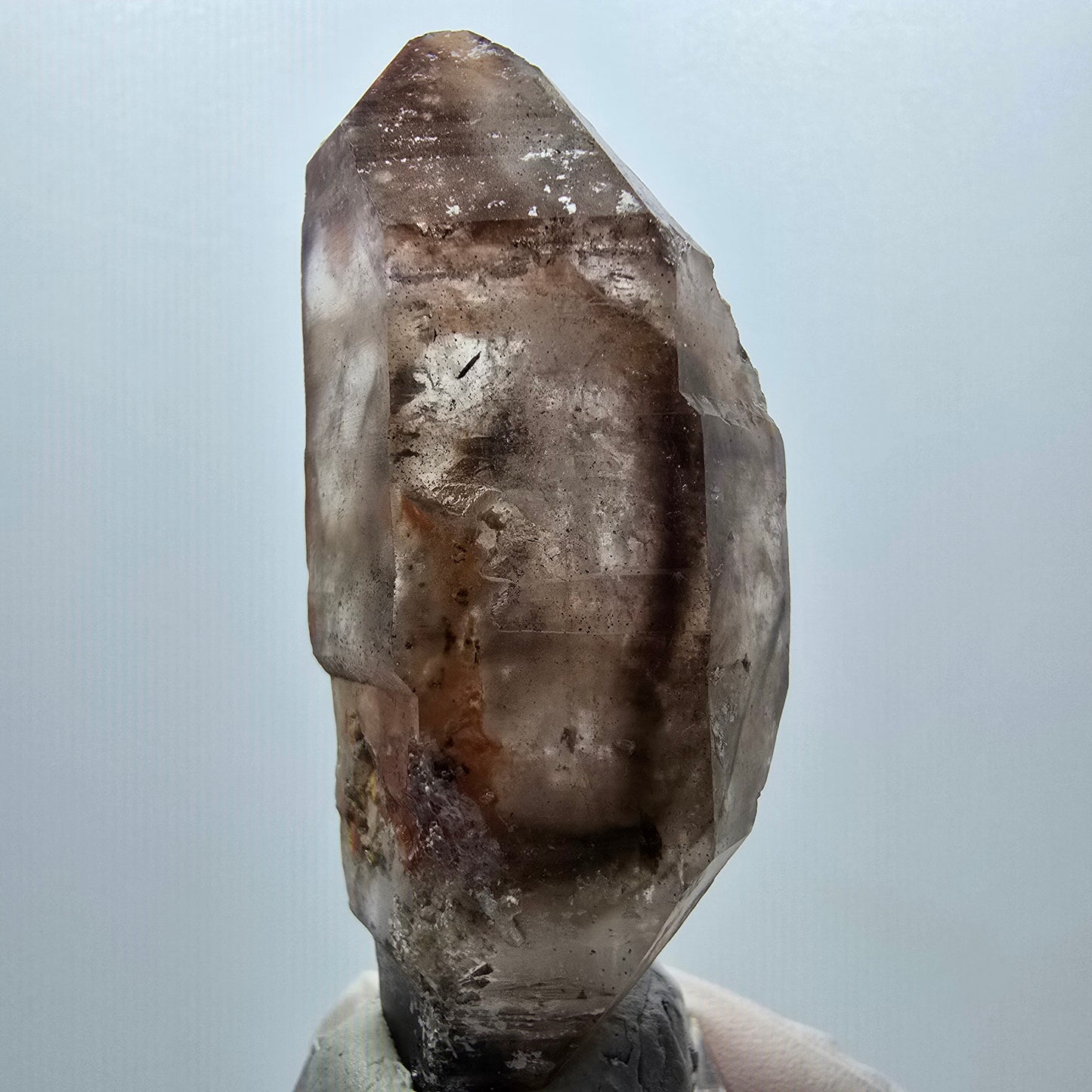 Seltene Skelett Phantom Rauchquarz Doppelender Spitze Goboboseb, Namibia 70*31*19mm #12955