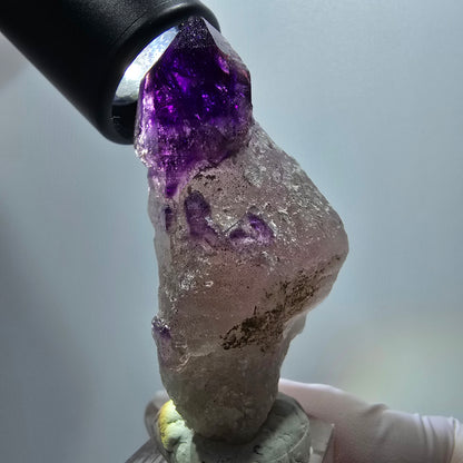 Seltene Skelett Phantom Amethyst Zepter Spitze Goboboseb, Namibia 71*38*33mm #12956