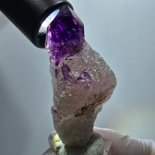 Seltene Skelett Phantom Amethyst Zepter Spitze Goboboseb, Namibia 71*38*33mm #12956