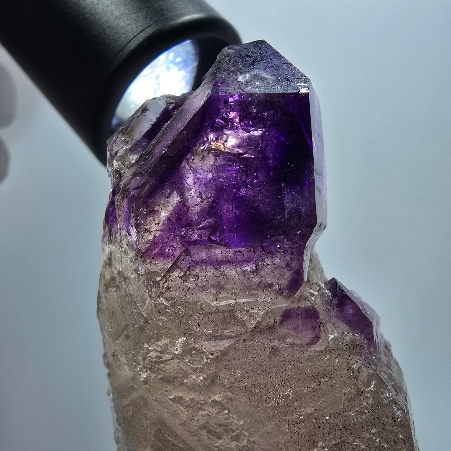 Seltene Skelett Phantom Amethyst Zepter Spitze Goboboseb, Namibia 71*38*33mm #12956