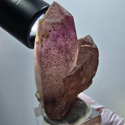 Seltene Skelett Phantom Amethyst Doppelender Spitze Brandberg, Namibia 59*36*30mm #12958