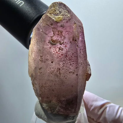 Seltene Skelett Phantom Amethyst Doppelender Spitze Brandberg, Namibia 59*36*30mm #12958