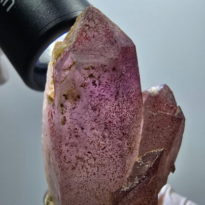 Seltene Skelett Phantom Amethyst Doppelender Spitze Brandberg, Namibia 59*36*30mm #12958
