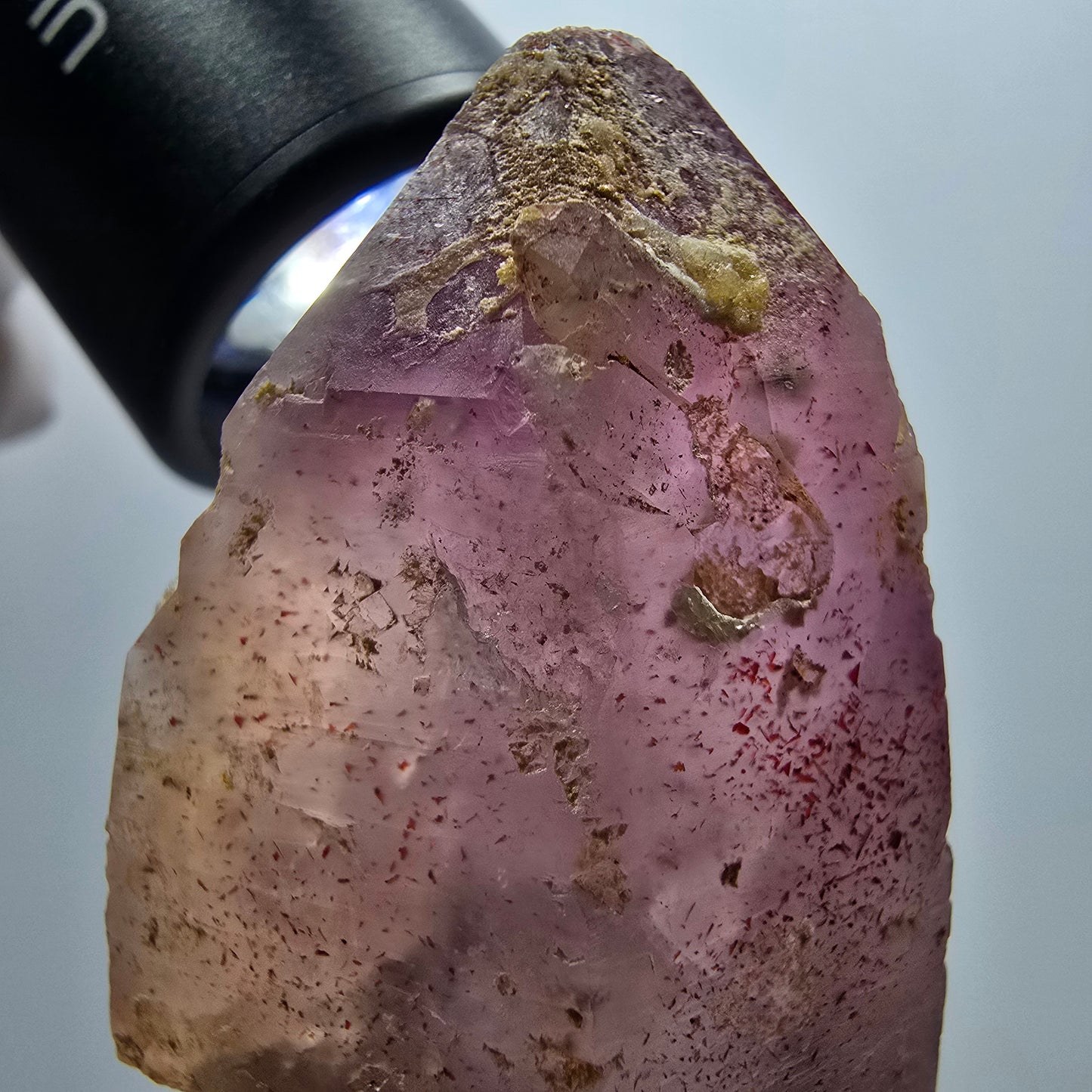Seltene Skelett Phantom Amethyst Doppelender Spitze Brandberg, Namibia 59*36*30mm #12958