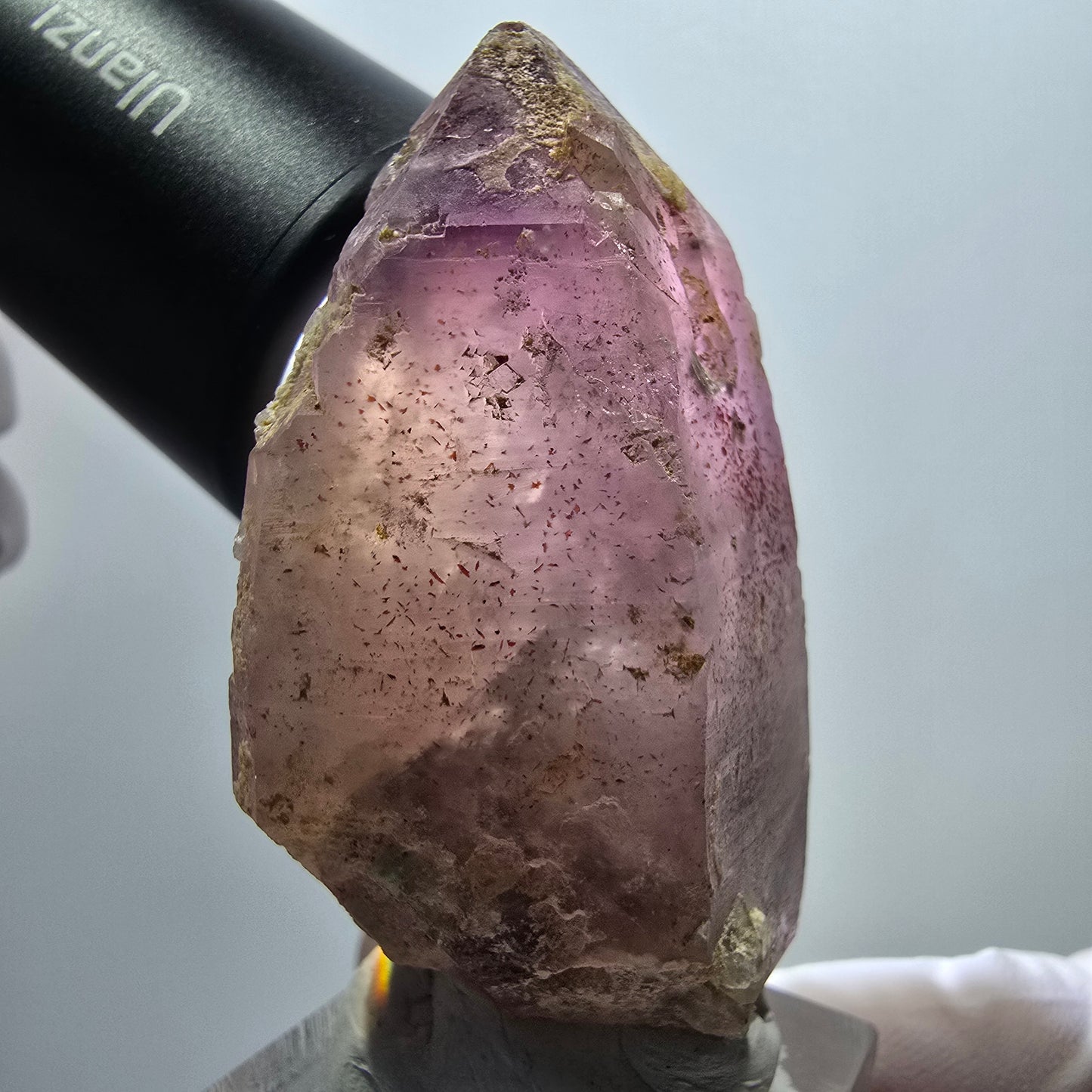 Seltene Skelett Phantom Amethyst Doppelender Spitze Brandberg, Namibia 59*36*30mm #12958