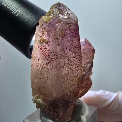 Seltene Skelett Phantom Amethyst Doppelender Spitze Brandberg, Namibia 59*36*30mm #12958