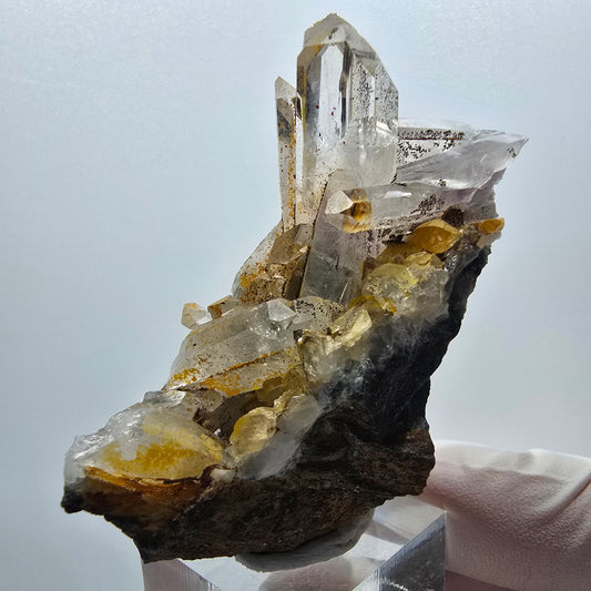 Seltene Phantom Amethyst Spitzen auf Matrix Stufe Streep Mine Namibia 58*39*27mm #12963