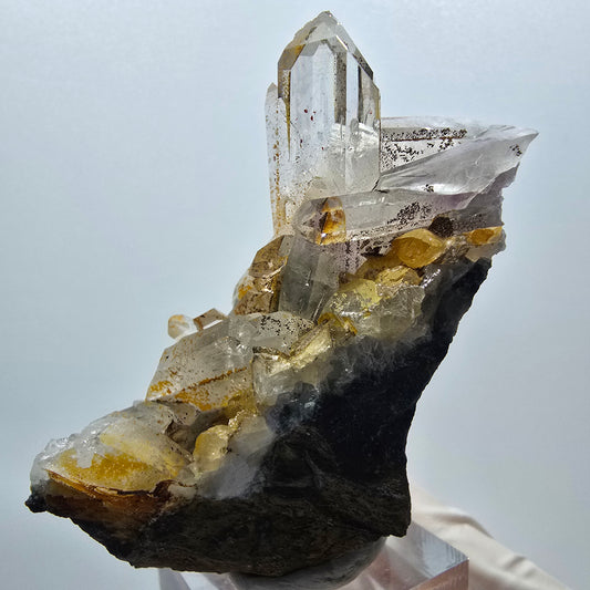 Seltene Phantom Amethyst Spitzen auf Matrix Stufe Streep Mine Namibia 58*39*27mm #12963