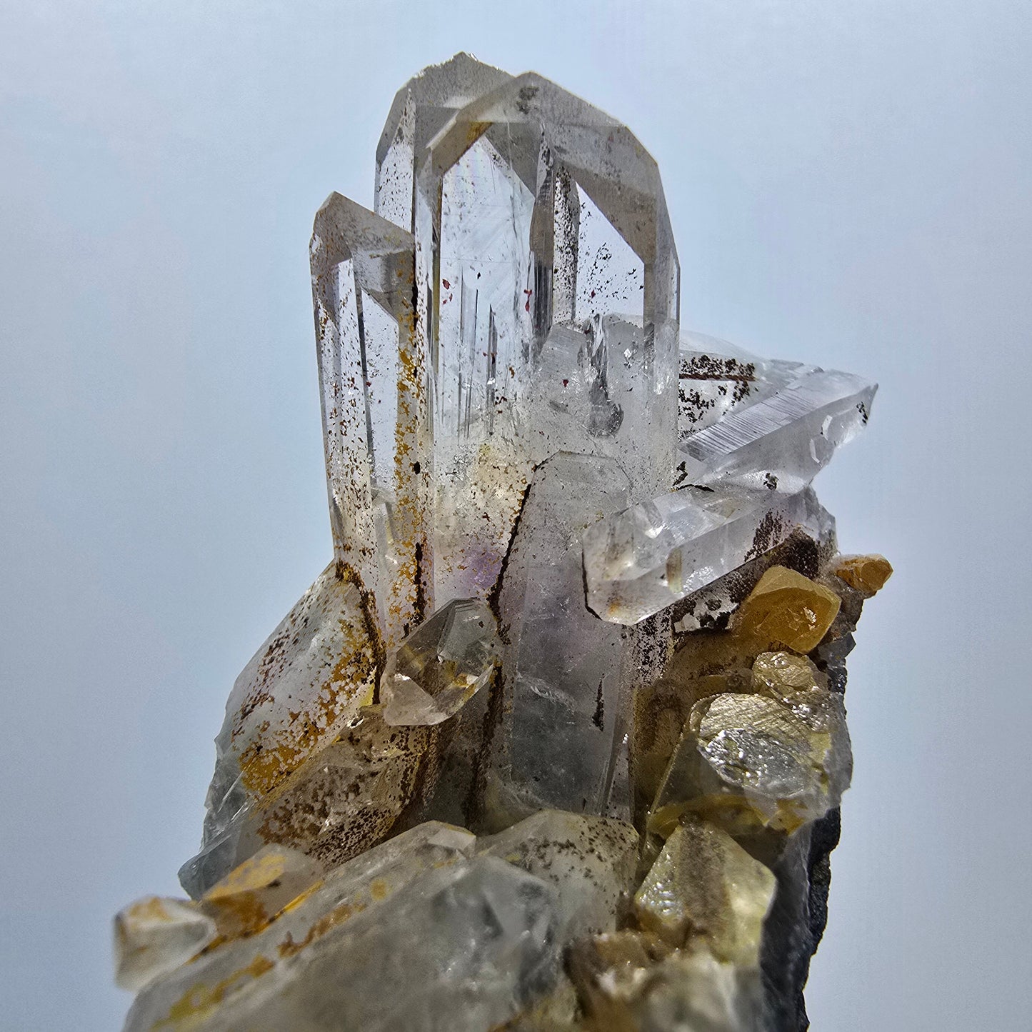 Seltene Phantom Amethyst Spitzen auf Matrix Stufe Streep Mine Namibia 58*39*27mm #12963