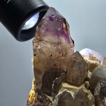 Skelett Phantom Amethyst Zepter auf Matrix Stufe Brandberg, Namibia 46*50*40mm #12965