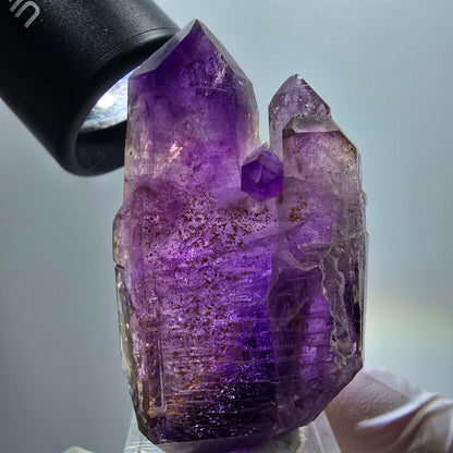 Seltene Skelett Phantom Amethyst Doppelender Stufe Goboboseb, Namibia 55*32*16mm #12968