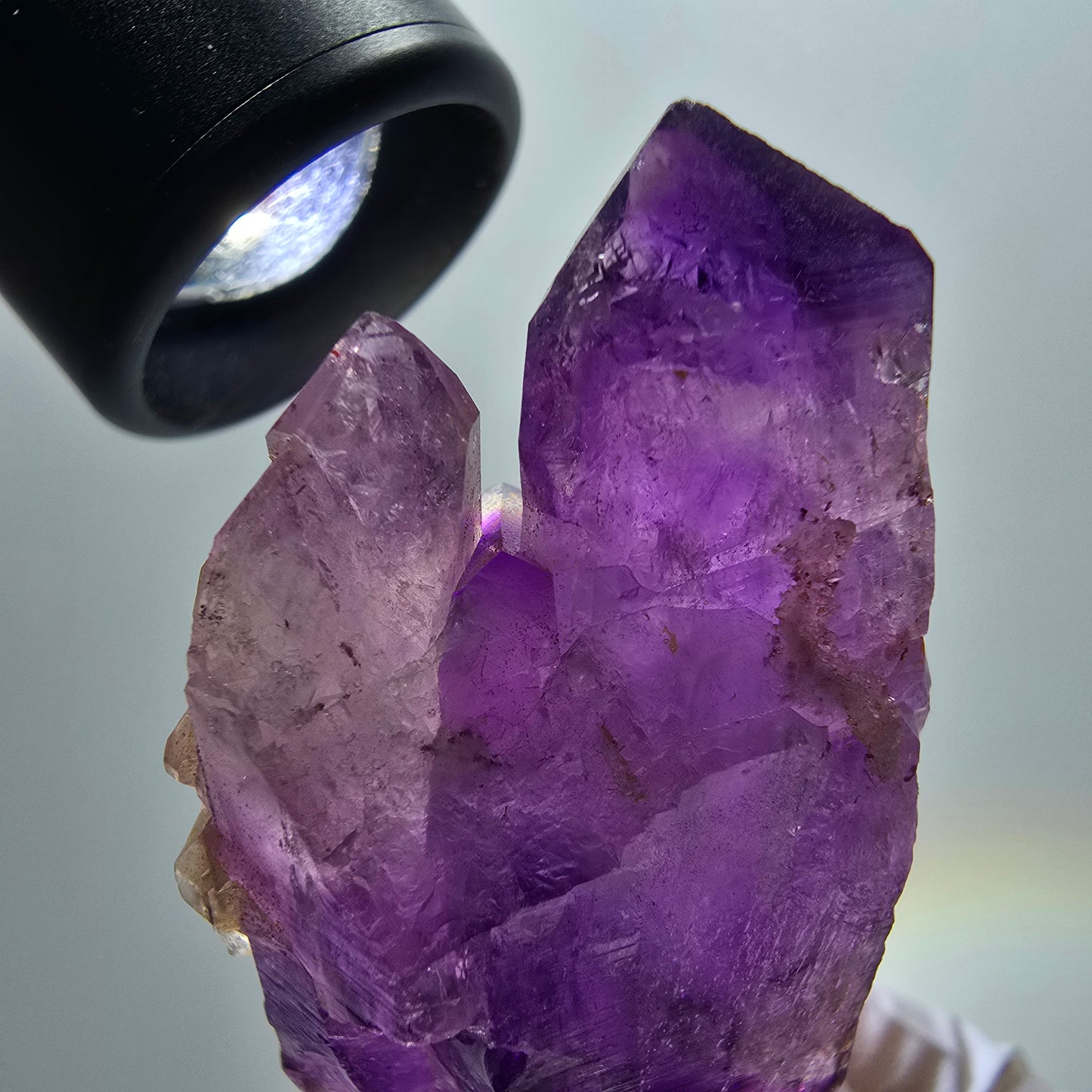 Seltene Skelett Phantom Amethyst Doppelender Stufe Goboboseb, Namibia 55*32*16mm #12968