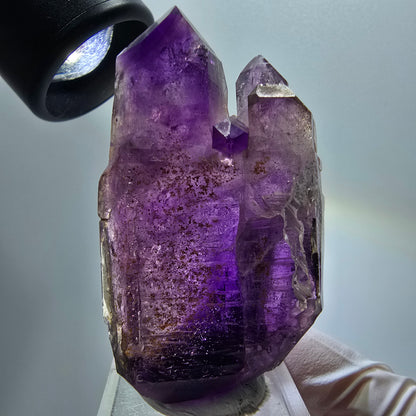 Seltene Skelett Phantom Amethyst Doppelender Stufe Goboboseb, Namibia 55*32*16mm #12968