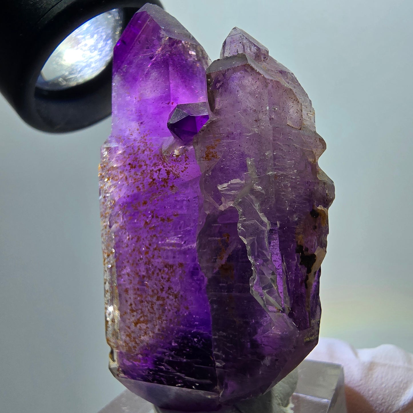 Seltene Skelett Phantom Amethyst Doppelender Stufe Goboboseb, Namibia 55*32*16mm #12968