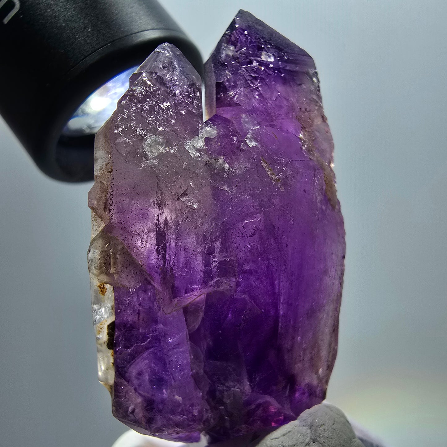 Seltene Skelett Phantom Amethyst Doppelender Stufe Goboboseb, Namibia 55*32*16mm #12968