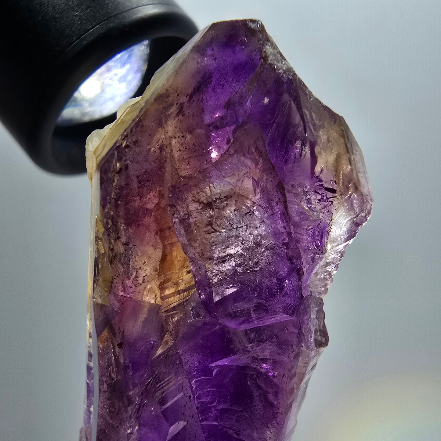 Seltene Skelett Phantom Amethyst Doppelender Spitze Goboboseb Namibia 60*20*21mm #12969