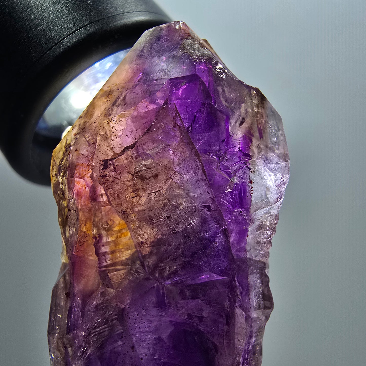 Seltene Skelett Phantom Amethyst Doppelender Spitze Goboboseb Namibia 60*20*21mm #12969
