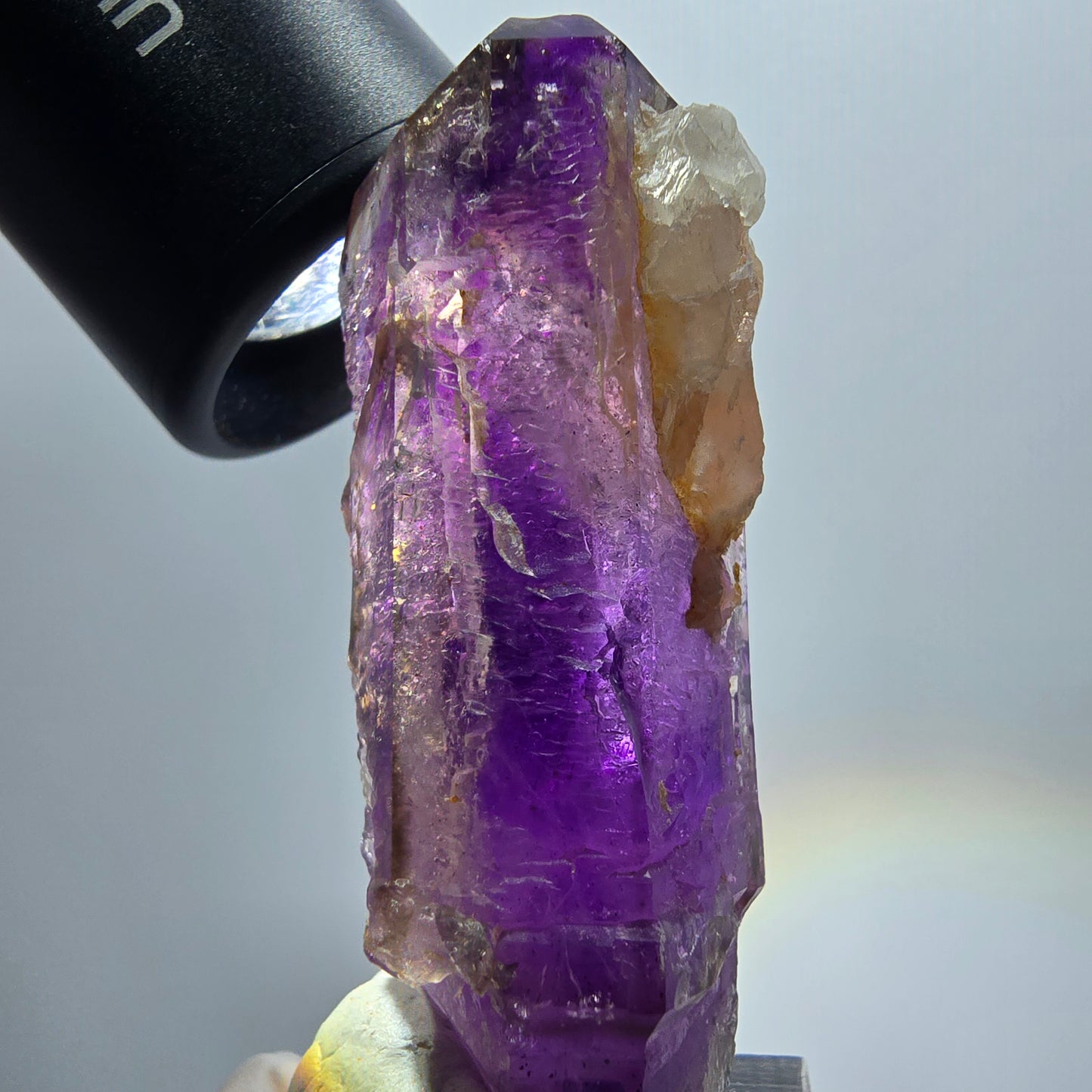 Seltene Skelett Phantom Amethyst Doppelender Spitze Goboboseb Namibia 60*20*21mm #12969