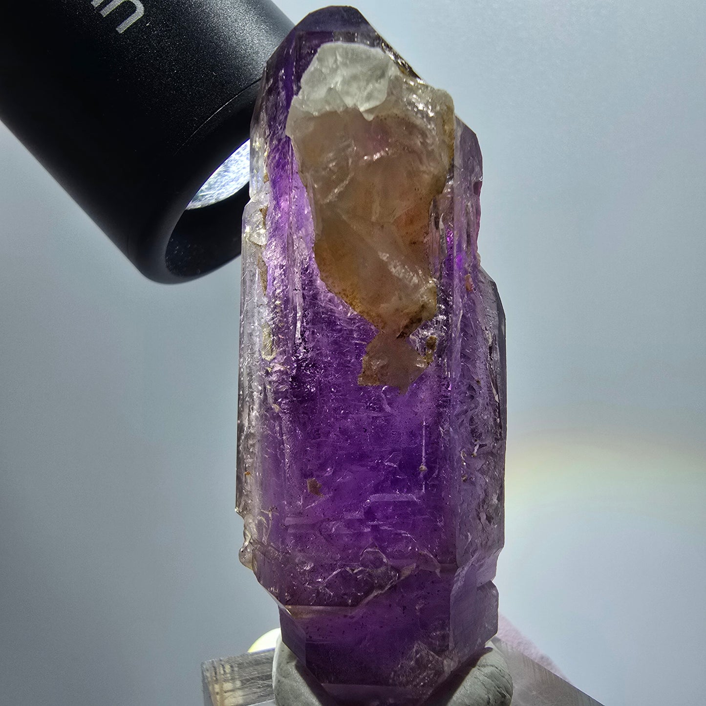 Seltene Skelett Phantom Amethyst Doppelender Spitze Goboboseb Namibia 60*20*21mm #12969