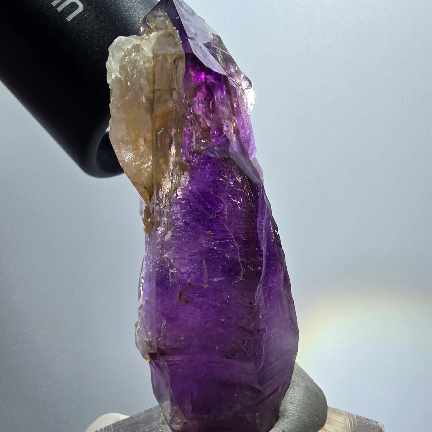Seltene Skelett Phantom Amethyst Doppelender Spitze Goboboseb Namibia 60*20*21mm #12969