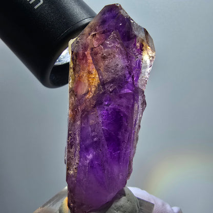 Seltene Skelett Phantom Amethyst Doppelender Spitze Goboboseb Namibia 60*20*21mm #12969