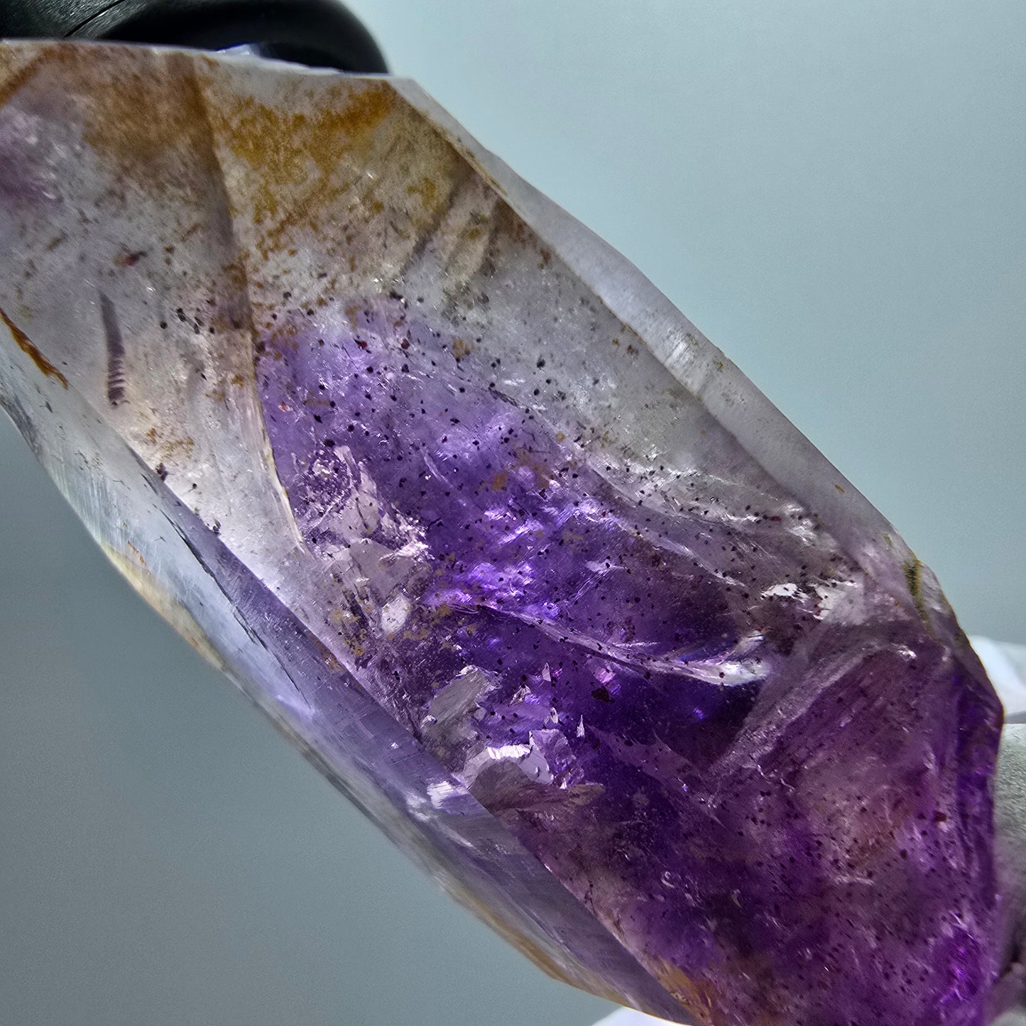 Seltene Skelett Phantom Amethyst Doppelender Spitze Goboboseb Namibia 53*29*17mm #12970