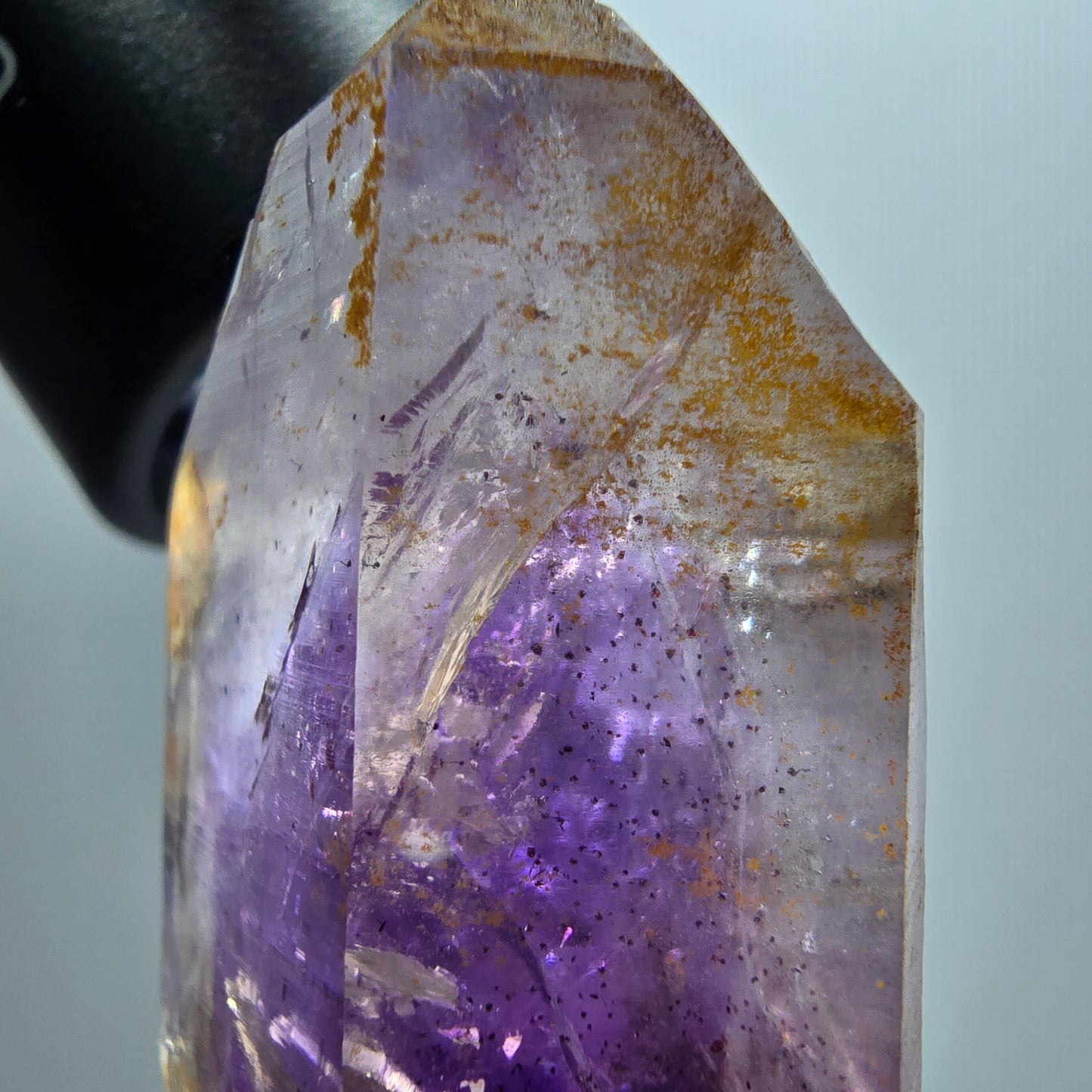 Seltene Skelett Phantom Amethyst Doppelender Spitze Goboboseb Namibia 53*29*17mm #12970