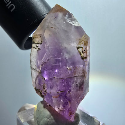 Seltene Skelett Phantom Amethyst Doppelender Spitze Goboboseb Namibia 53*29*17mm #12970