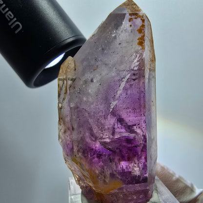 Seltene Skelett Phantom Amethyst Doppelender Spitze Goboboseb Namibia 53*29*17mm #12970