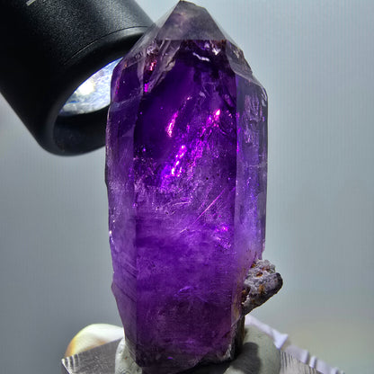 Seltene Skelett Phantom Amethyst Doppelender Spitze Goboboseb Namibia 50*25*21mm #12971