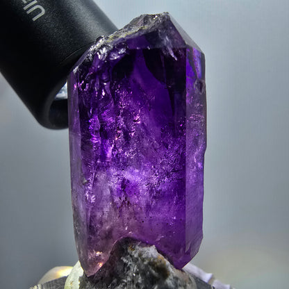 Seltene Skelett Phantom Amethyst Doppelender Spitze Goboboseb Namibia 50*25*21mm #12971