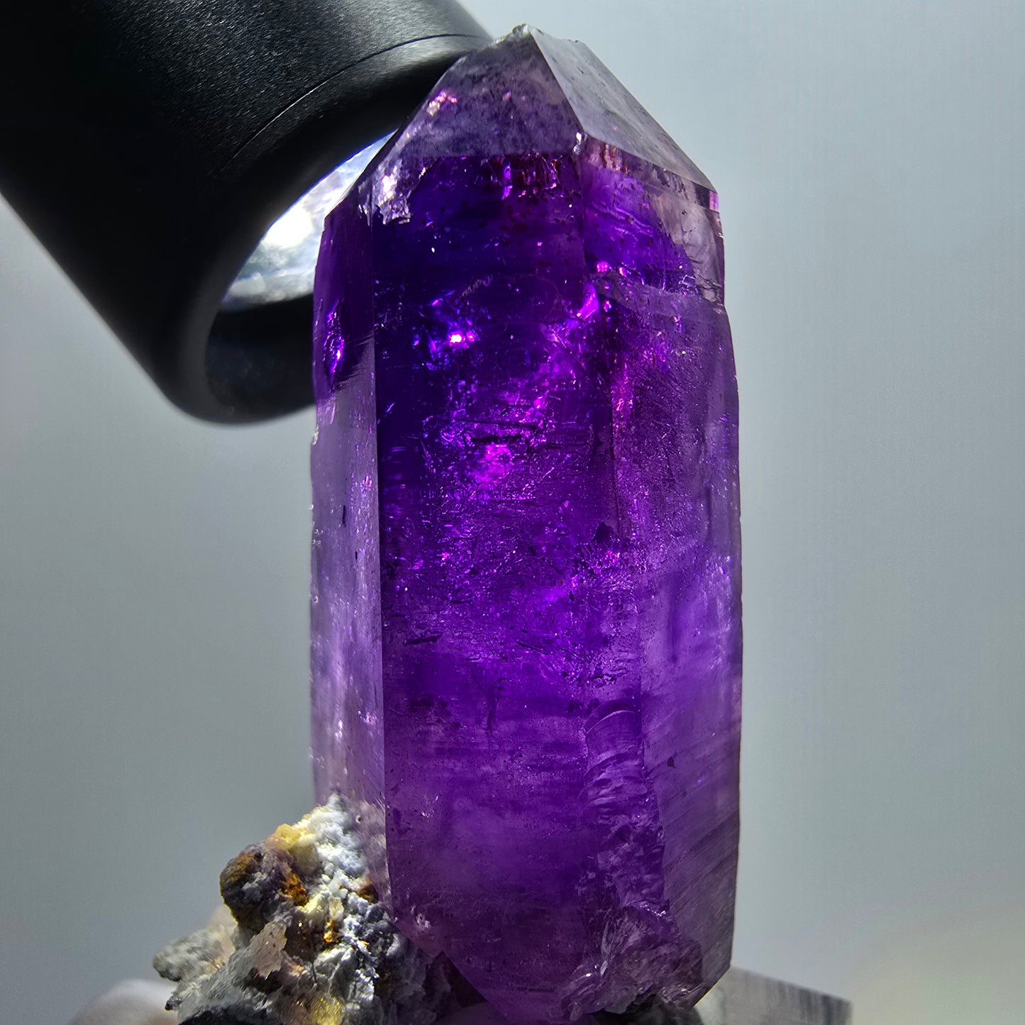 Seltene Skelett Phantom Amethyst Doppelender Spitze Goboboseb Namibia 50*25*21mm #12971