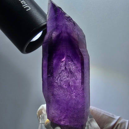 Enhydro Skelett Phantom Amethyst Spitze, 1x Blase Goboboseb, Namibia 65*24*15mm #12974