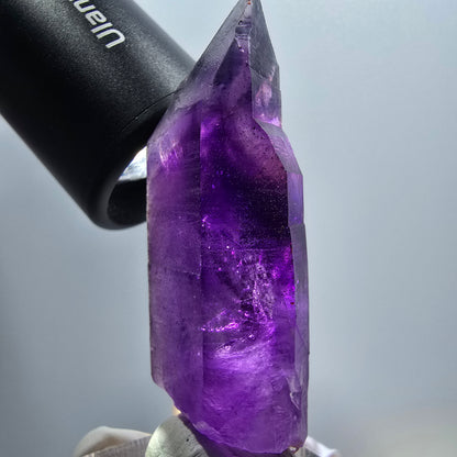 Enhydro Skelett Phantom Amethyst Spitze, 1x Blase Goboboseb, Namibia 65*24*15mm #12974