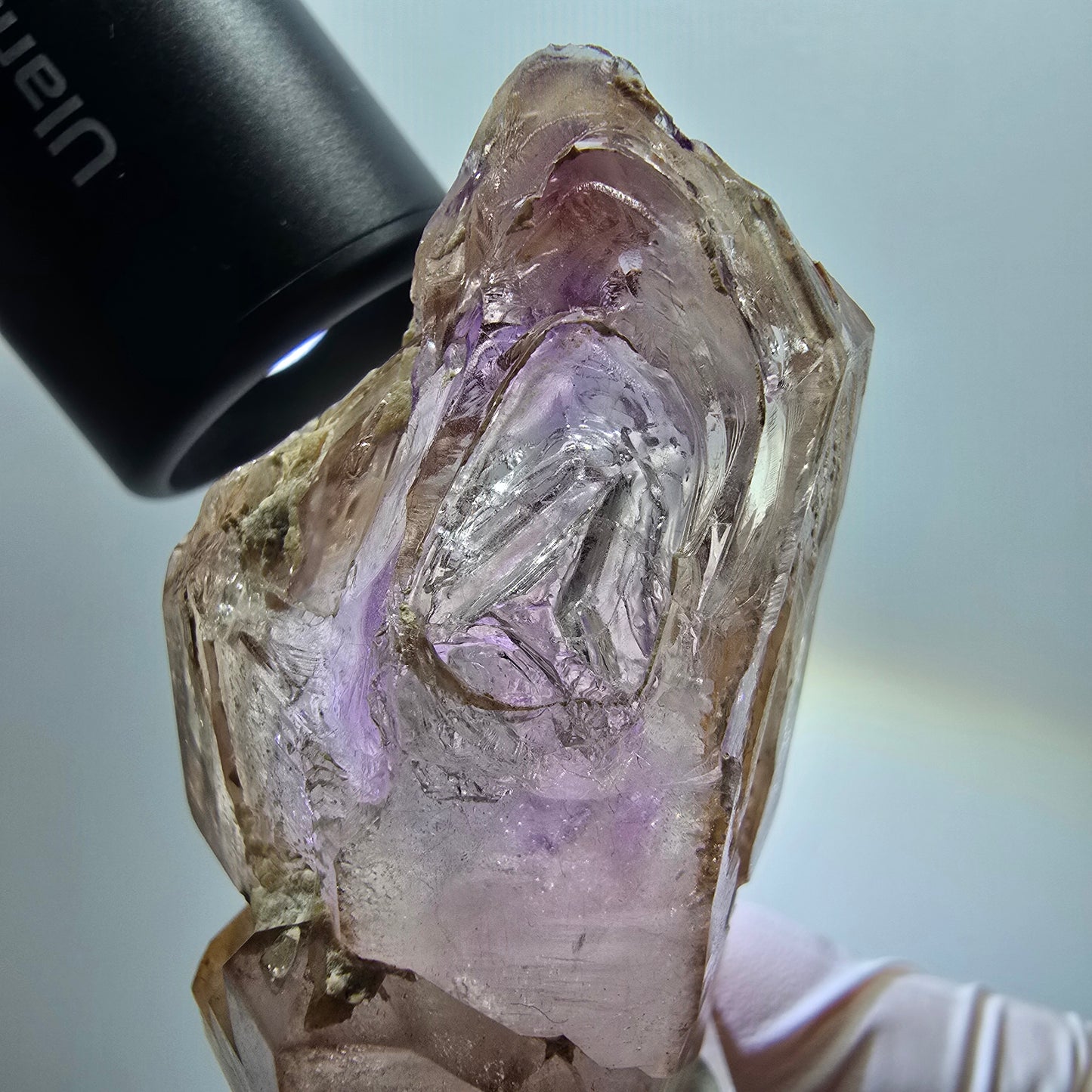 Skelett Phantom Amethyst Fenster Zepter Spitze Goboboseb, Namibia 58*33*28mm #12975