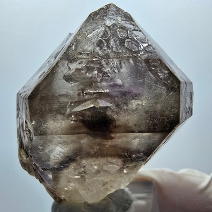 Enhydro Skelett Phantom Rauchquarz Zepter, 3x Blase (große) Goboboseb, Namibia 57*43*34mm #12976