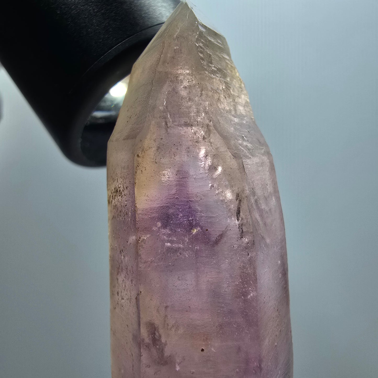 Seltene Skelett Phantom Amethyst Spitze Goboboseb, Namibia 64*20*18mm #12980