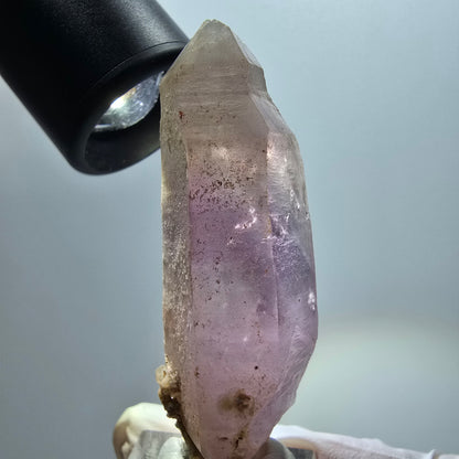 Seltene Skelett Phantom Amethyst Spitze Goboboseb, Namibia 64*20*18mm #12980