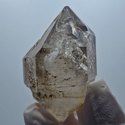 Enhydro Skelett Phantom Rauchquarz DT Zepter, 2x Blase Goboboseb, Namibia 61*41*32mm #12981