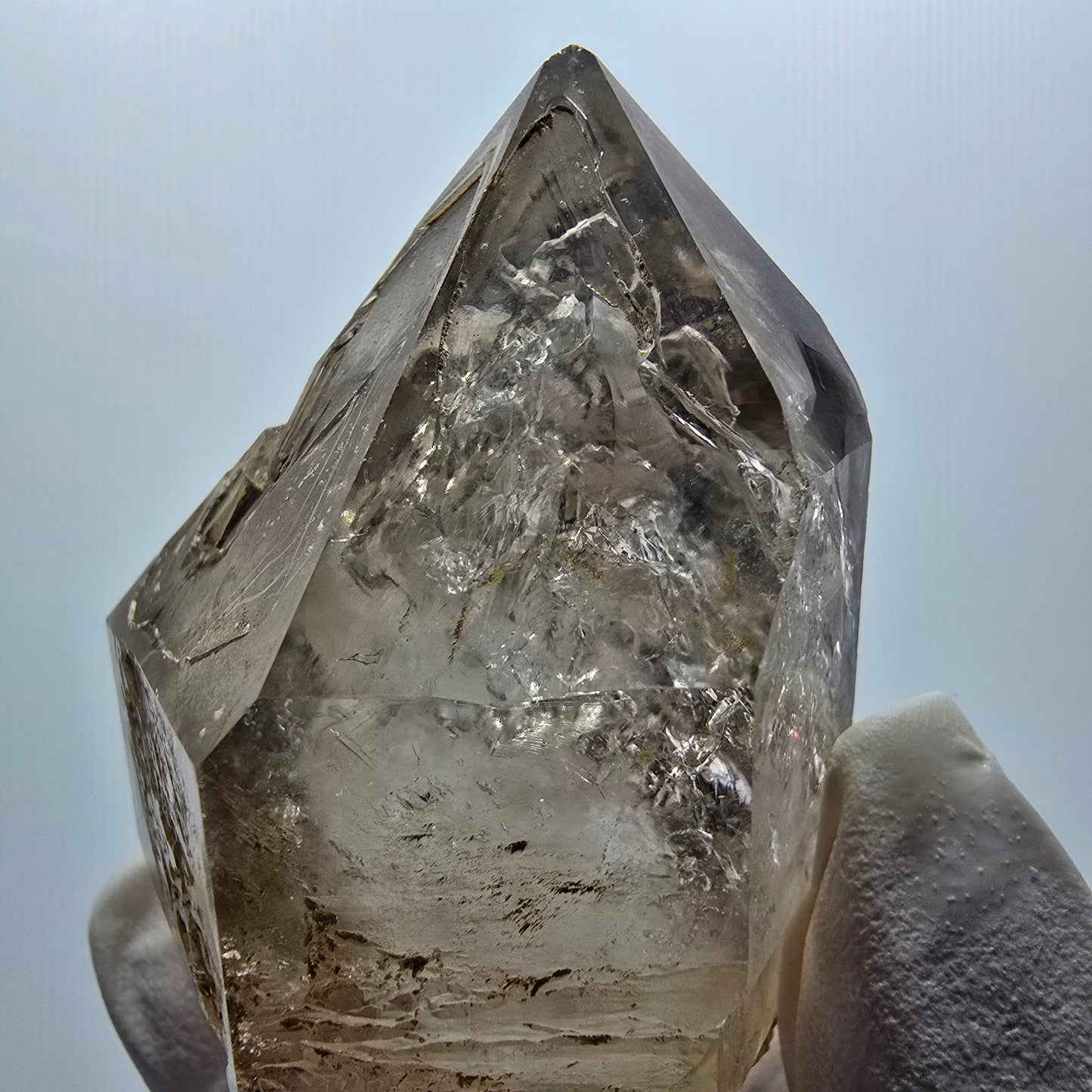 Enhydro Skelett Phantom Rauchquarz DT Zepter, 2x Blase Goboboseb, Namibia 61*41*32mm #12981