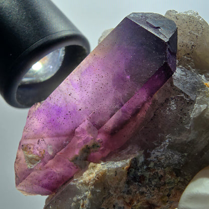 Seltene Skelett Phantom Amethyst Doppelender Stufe Goboboseb, Namibia 59*46*35mm #12983