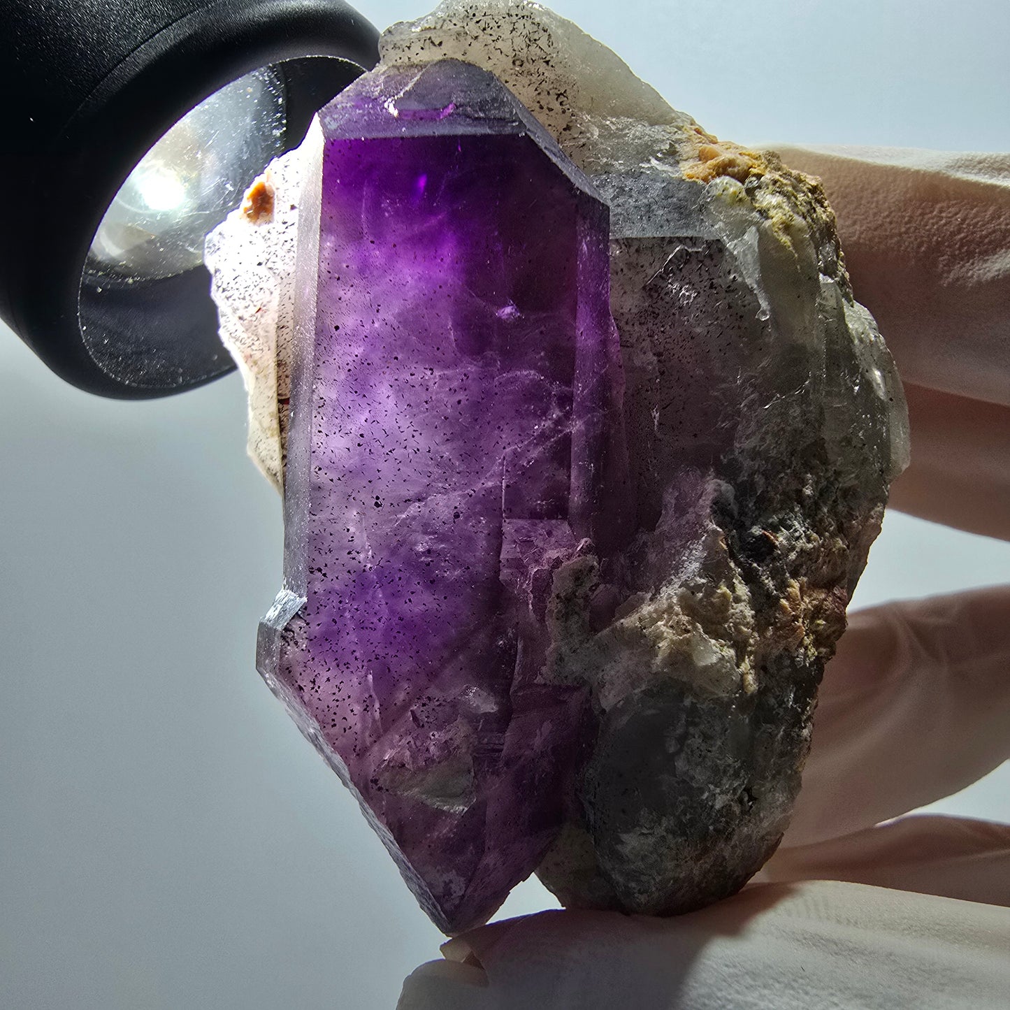 Seltene Skelett Phantom Amethyst Doppelender Stufe Goboboseb, Namibia 59*46*35mm #12983