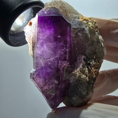 Seltene Skelett Phantom Amethyst Doppelender Stufe Goboboseb, Namibia 59*46*35mm #12983